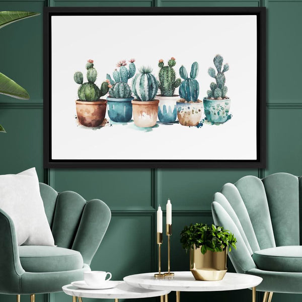 Potted Cacti Plants in a room