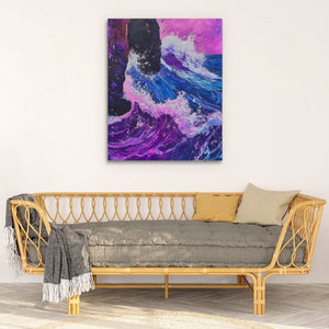 Power of the Violet Sea - Large Modern Canvas Print