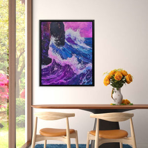 Power of the Violet Sea - Nature Art for Hallway