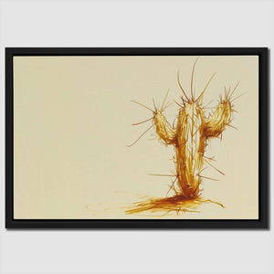 Prickly Cactus - Beige Nature Canvas Print
