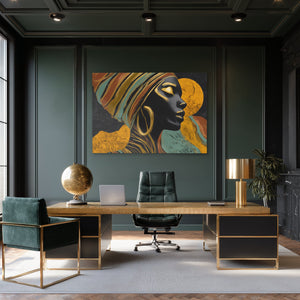 Profile in Amber - Luxury Wall Art