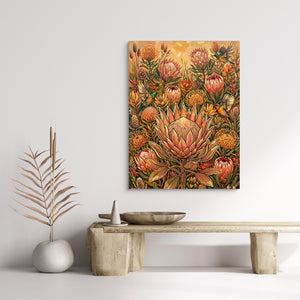 Protea Sunbird Garden โ protea sunbird garden sq bench rock 1port flush print