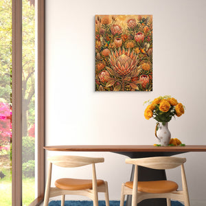 Protea Sunbird Garden โ protea sunbird garden sq floral dining room 1port flush print