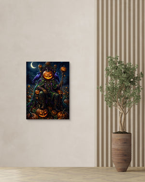Pumpkin King Enthroned โ pumpkin king enthroned psd plant wall right 1port flush print
