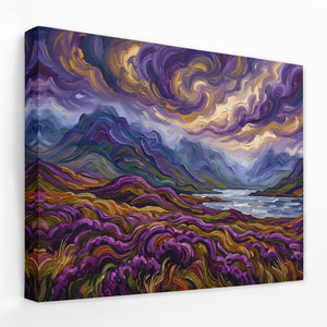 Purple Flower Valley โ Purple Flower Valley Landscape Side View Mirror Wrap 90