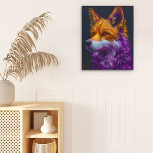 Purple Fox - Animals Art for Bedroom