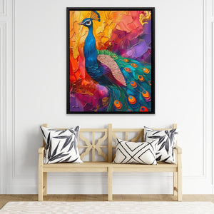 Purple Gold Plumage - Luxury Wall Art