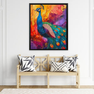 Purple Gold Plumage - Colorful Bird Canvas Print