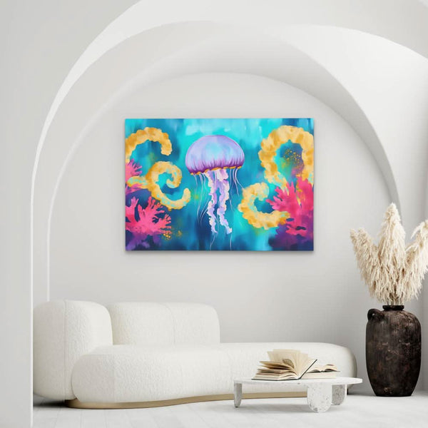 Purple Jellyfish in a room