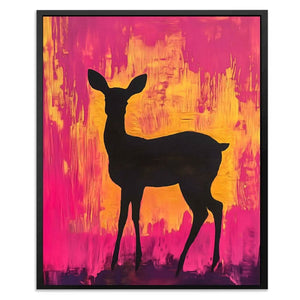Quiet Meadow Watch - Pink Deer Canvas Print