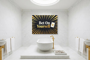 Quote Bet On Yourself โ quote bet on yourself luxury bathroom interior 2 1land flush print