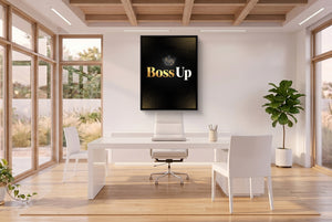Quote Boss Up โ quote boss up office space with desk 3 1port framed black