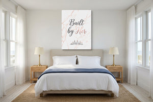 Quote Built By Her โ quote built by her bedroom with windows 1port flush print
