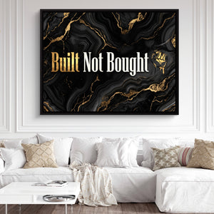 Quote Built Not Bought โ quote built not bought sq white couch and wall 1land framed black