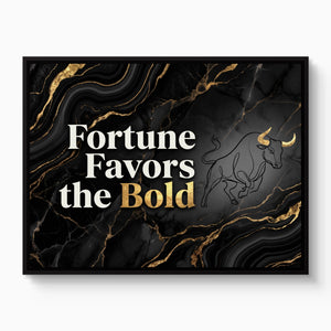Quote Fortune Favors The Bold โ quote fortune favors the bold white studio framed black