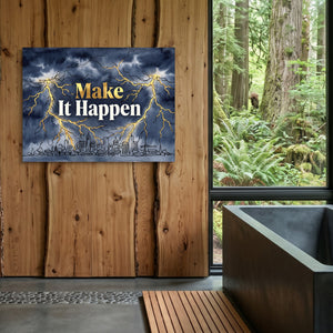 Quote Make It Happen V2 โ quote make it happen v2 sq outdoor bathroom log 1land flush print