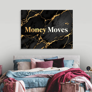 Quote Money Moves โ quote money moves sq luxury bedroom 1land flush print