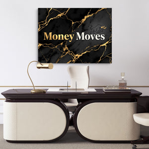 Quote Money Moves โ quote money moves sq luxury office desk 1land flush print