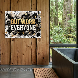 Quote Outwork Everyone V2 โ quote outwork everyone v2 sq outdoor bathroom log 1land flush print
