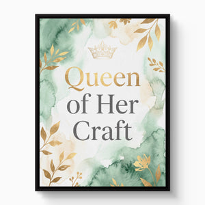 Quote Queen Of Her Craft V2 โ quote queen of her craft v2 white studio framed black