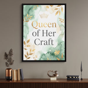 Quote Queen Of Her Craft V2 โ quote queen of her craft v2 sq office desk wall 1port framed black