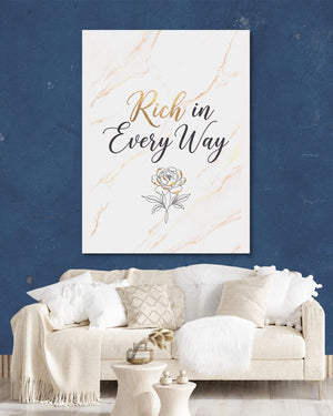 Quote Rich In Every Way โ quote rich in every way psd navy wall white lux couch 1port flush print