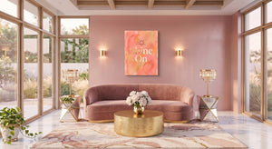 Quote Shine On โ quote shine on pink living room 1port flush print