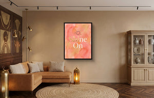 Quote Shine On โ quote shine on warm living room 1port framed black