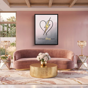 Quote Soft Heart Strong Spirit โ quote soft heart strong spirit sq pink pleasure 1port framed black