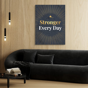 Quote Stronger Every Day โ quote stronger every day sq 70s vibes 1port flush print