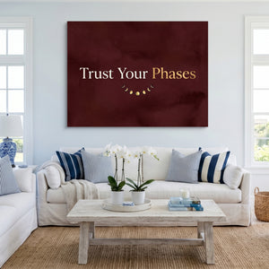Quote Trust Your Phases — quote trust your phases sq cute livingroom 1land flush print