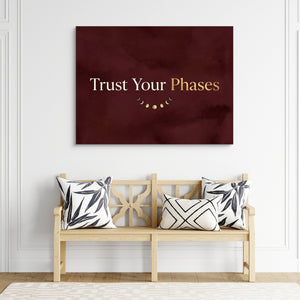 Quote Trust Your Phases — quote trust your phases sq living room chair 1land flush print