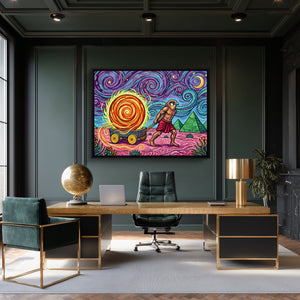 Ra Bringing Light โ ra bringing light sq green office room 1land framed black