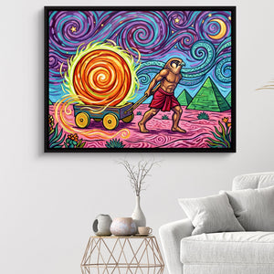 Ra Bringing Light โ ra bringing light sq white walls 1land framed black