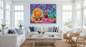 Ra Bringing Light โ ra bringing light white living room 1land flush print