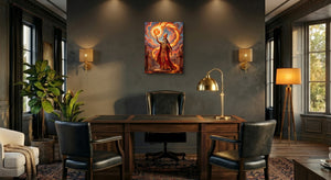Ra's Fire Orb โ ra's fire orb office interior with desk 1port flush print