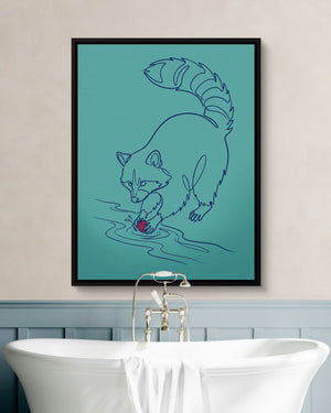 Raccoon Line Art - Luxury Wall Art