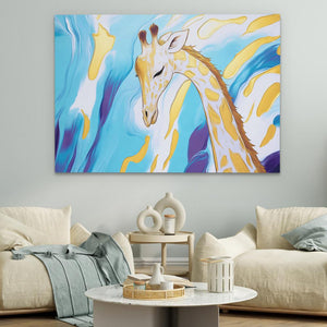 Radiant Tranquility Giraffe - Luxury Wall Art