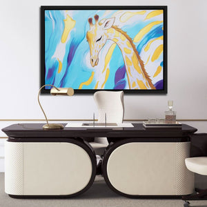 Radiant Tranquility Giraffe - Luxury Wall Art