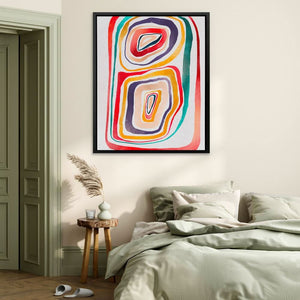 Rainbow Abstraction - Minimalist Canvas Wall Art