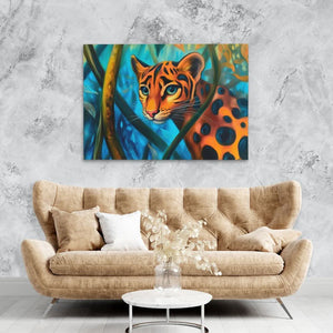 Rainforest Feline - Large Canvas Print