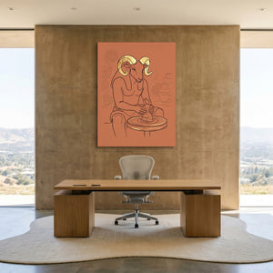 Ram Golden Potter โ ram golden potter sq minimalist lux office 1port flush print