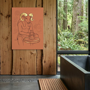 Ram Golden Potter โ ram golden potter sq outdoor bathroom log 1port flush print
