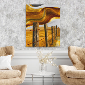 Ranch Fence Golden — Ranch Fence Golden Two Chairs Cement Wall 261