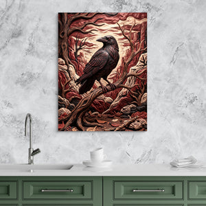 Raven Crimson Canyon - Luxury Wall Art