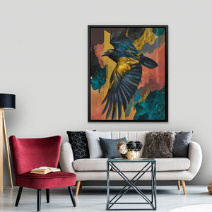 Raven Storm Flight - Luxury Wall Art