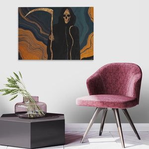 Reaper's Golden Harvest - Luxury Wall Art
