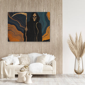 Reaper's Golden Harvest - Luxury Wall Art