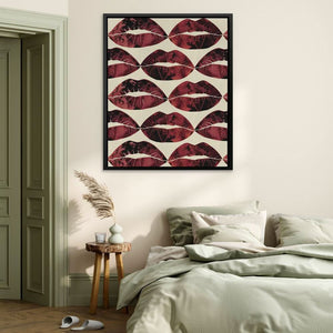 Red Kisses in the Air - Female Art