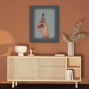 Red Lipstick - Feminine Canvas Print